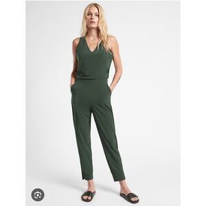 Athleta Brooklyn Jumpsuit Green-Size 6